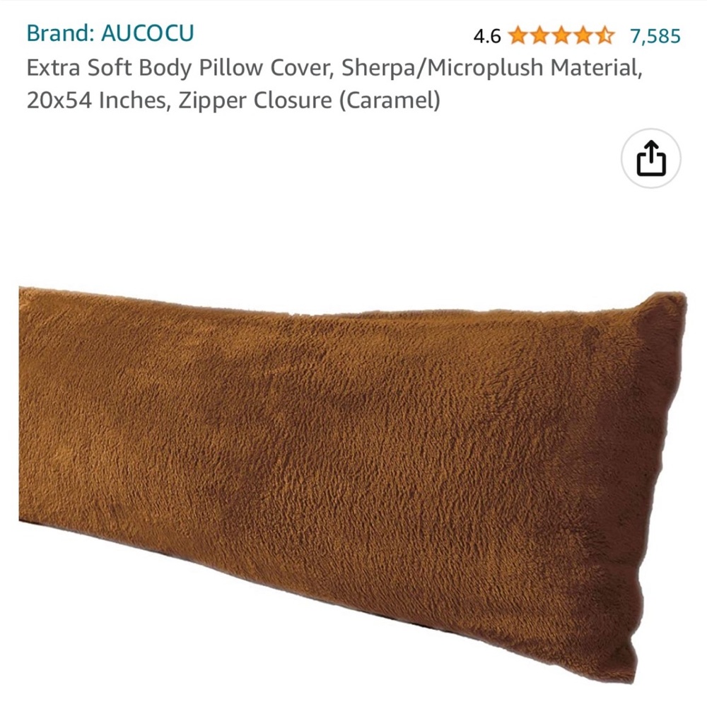 Sherpa/micro plush body pillow cover